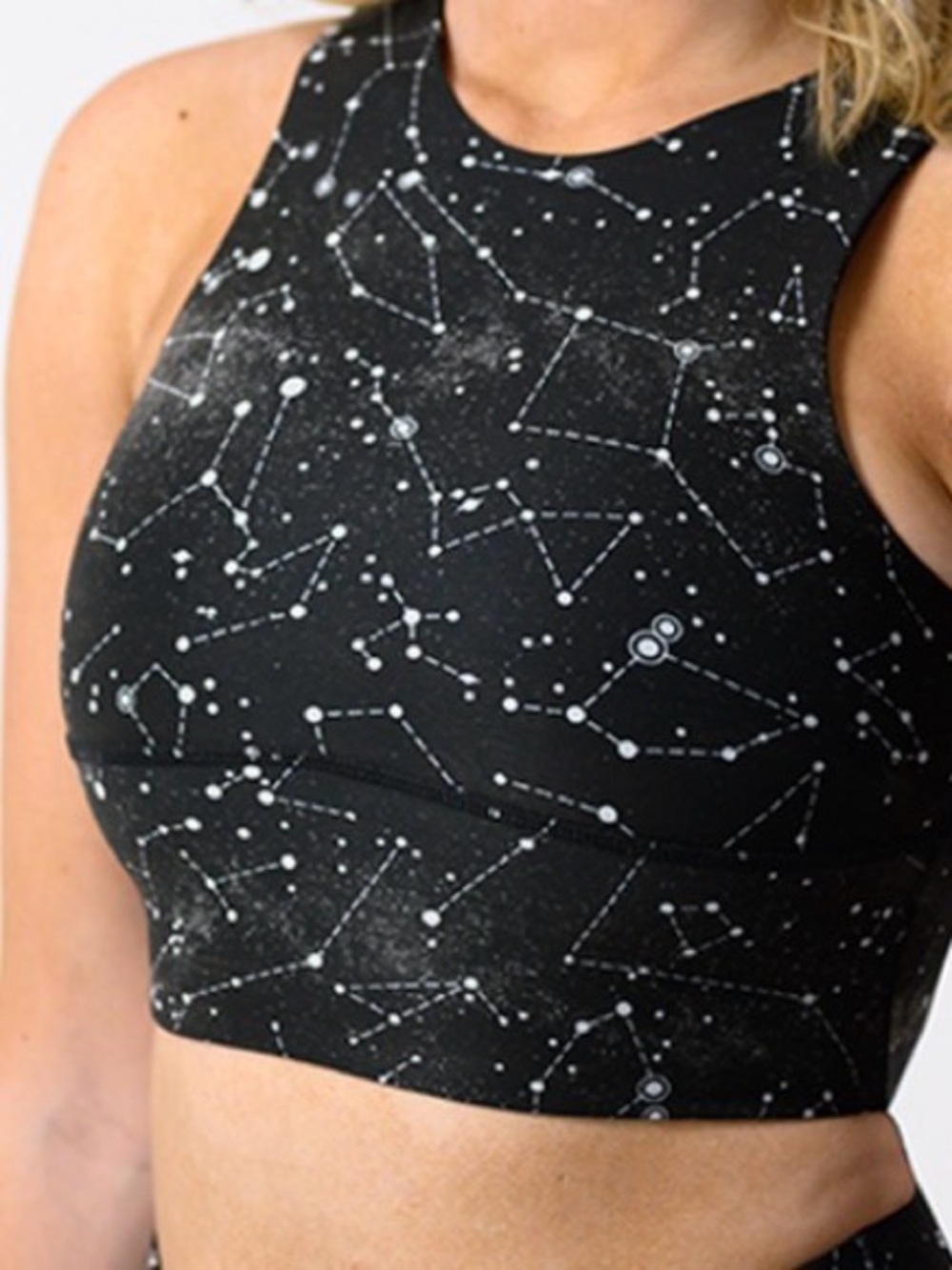 Yoga Democracy Stardust Constellation Free Range Sports Bra Size L Celestial - Picture 1 of 6
